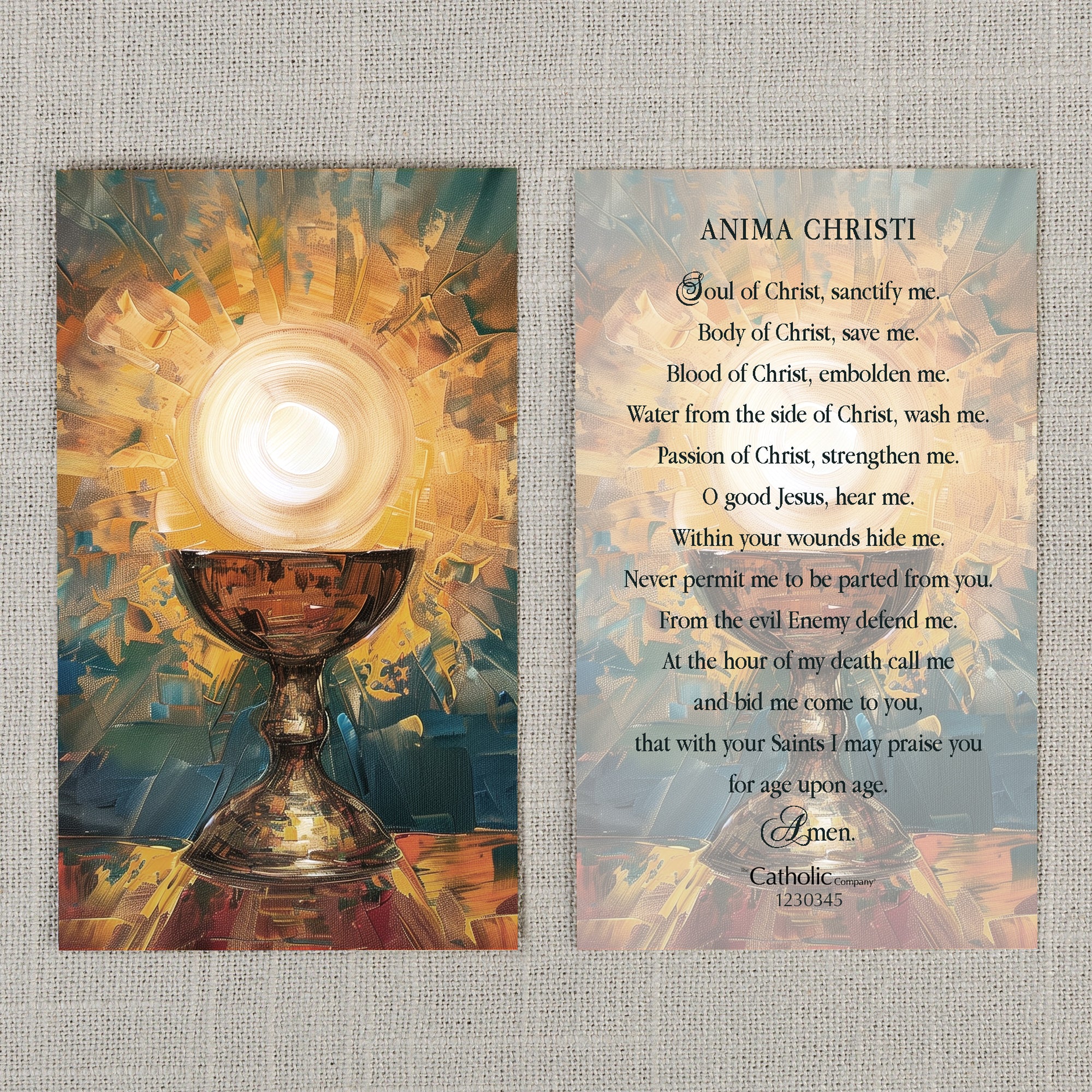 The Holy Eucharist Prayer Card