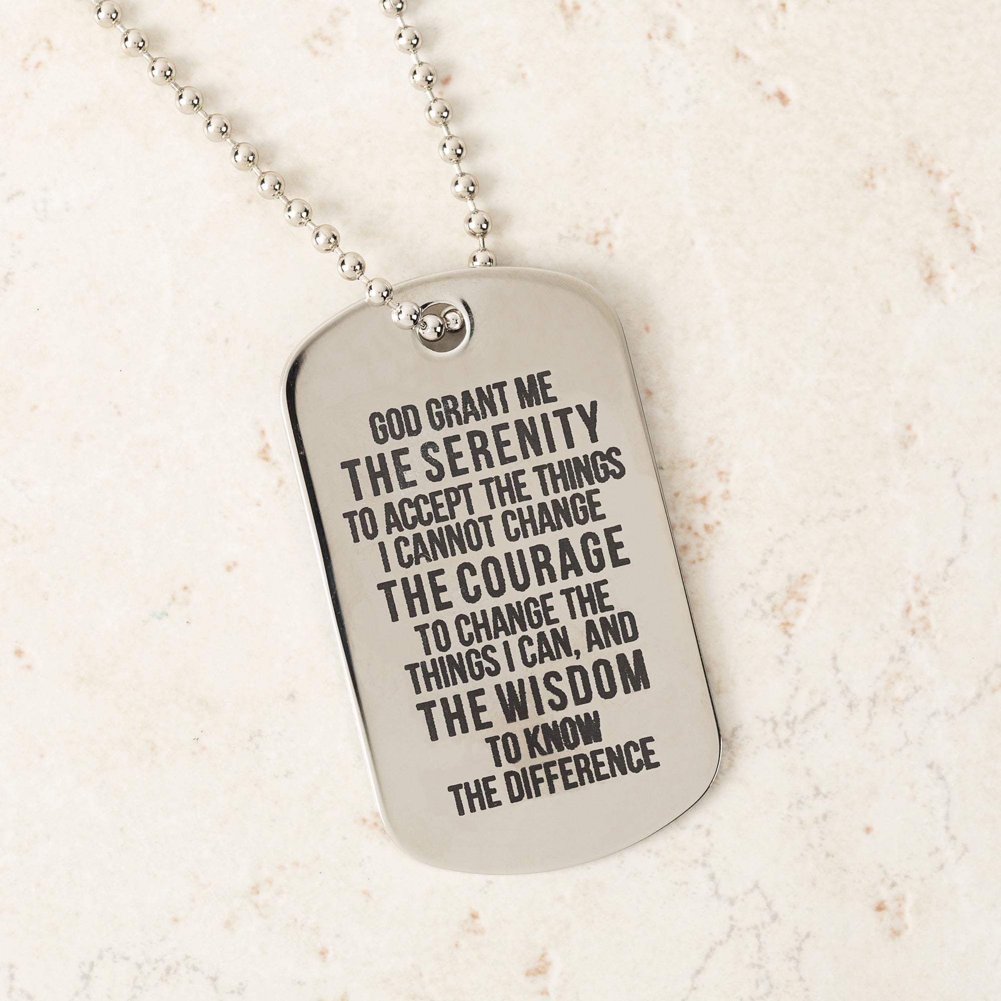 Collana Etichetta Cane Serenity Prayer Personalizza Acciaio Inox - Foto 9