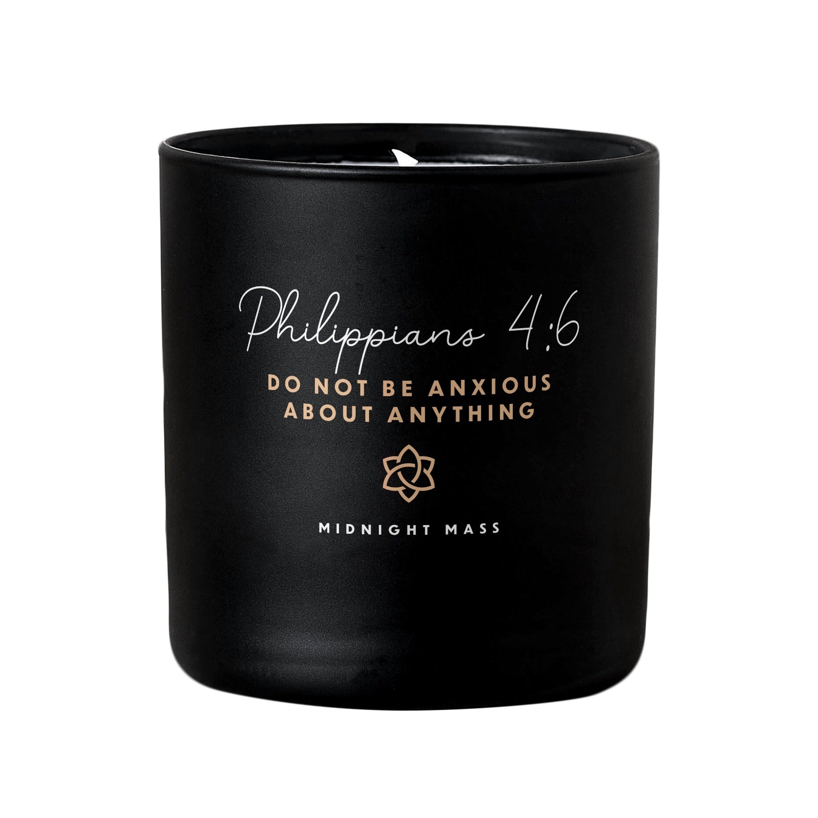 Philippians 4:6 Black Candle