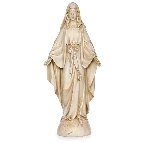 Ivory Our Lady of Grace Statue - 13.5"
