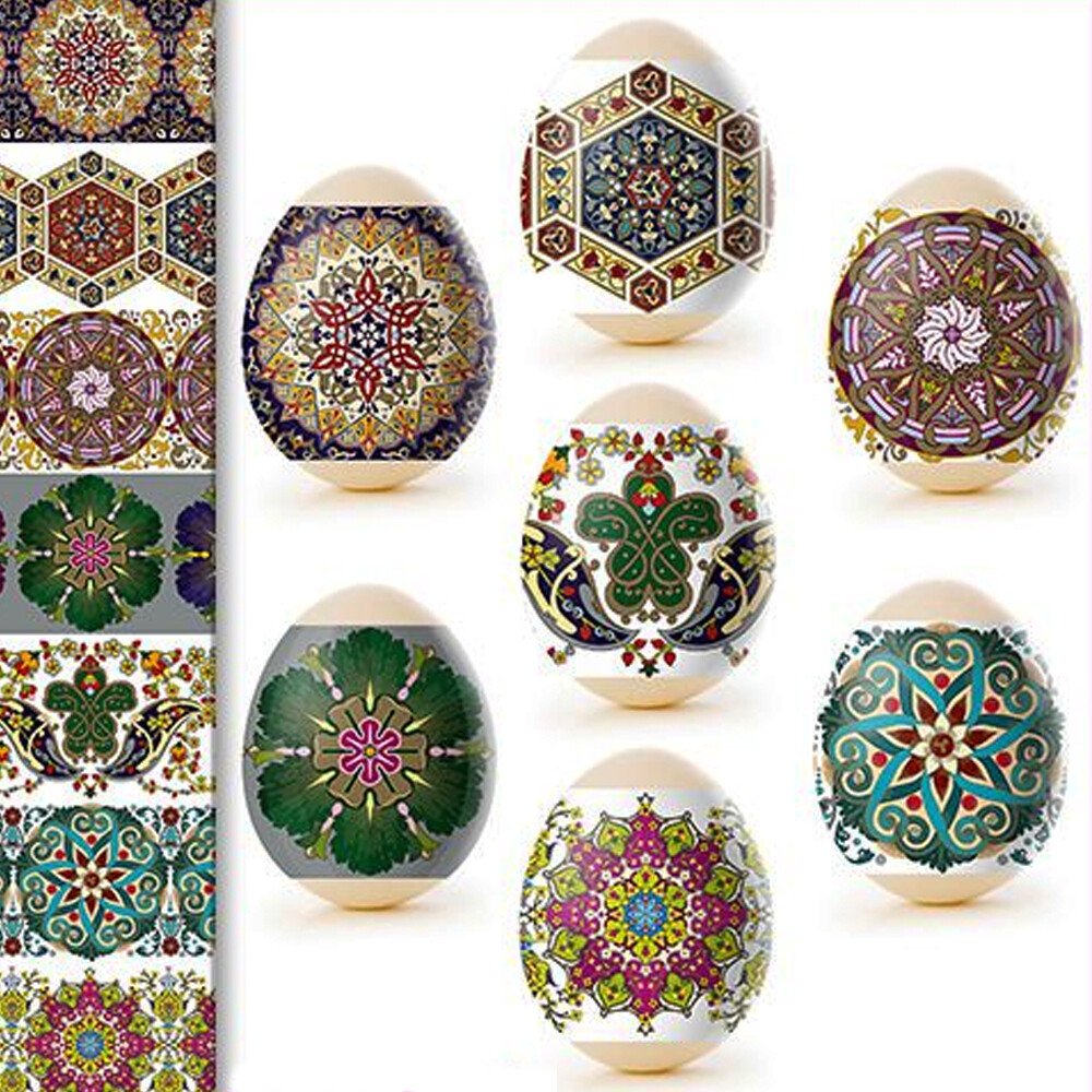 Ukrainian Patterned Easter Egg Wrap Stickers