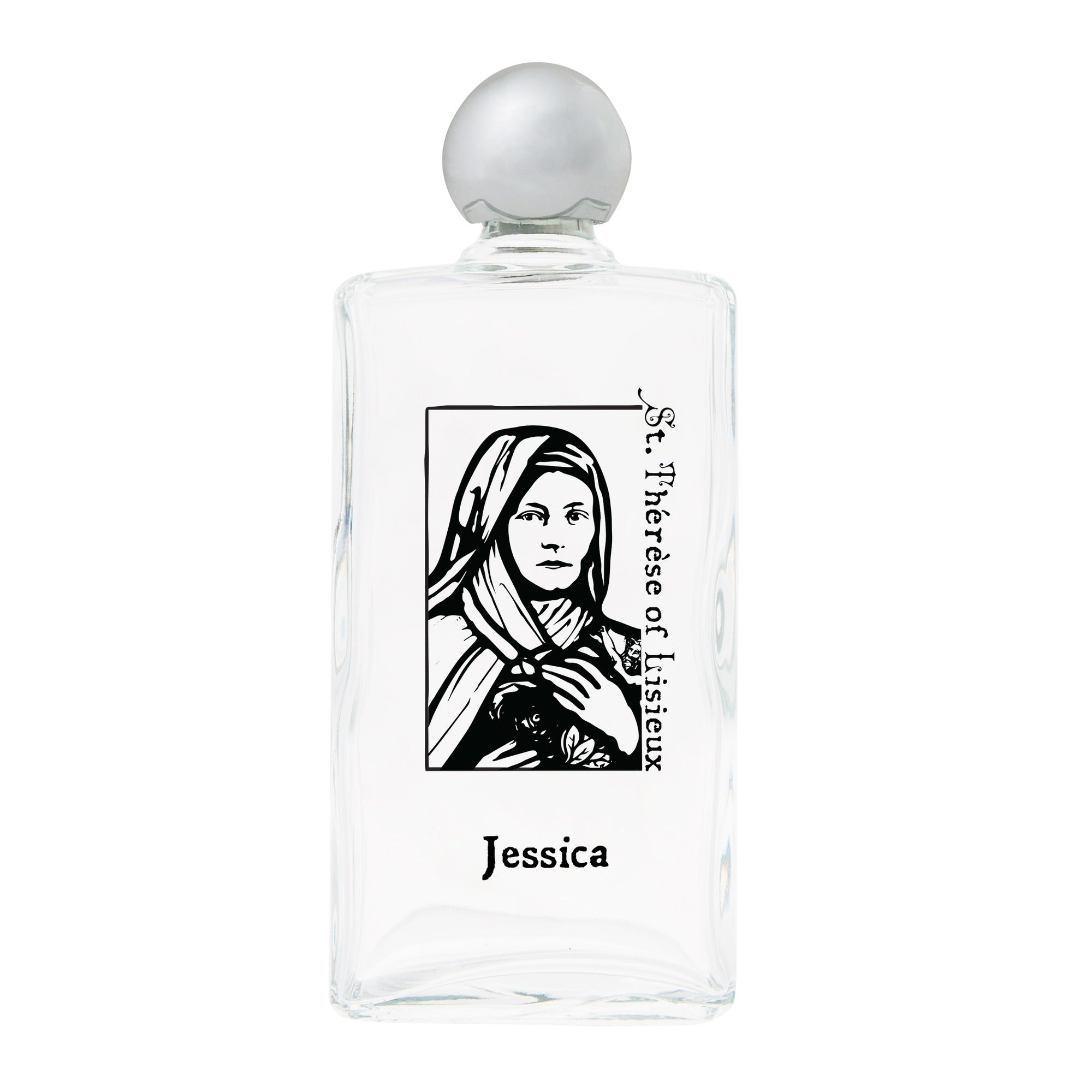 Personalized St. Therese of Lisieux Holy Water Bottle