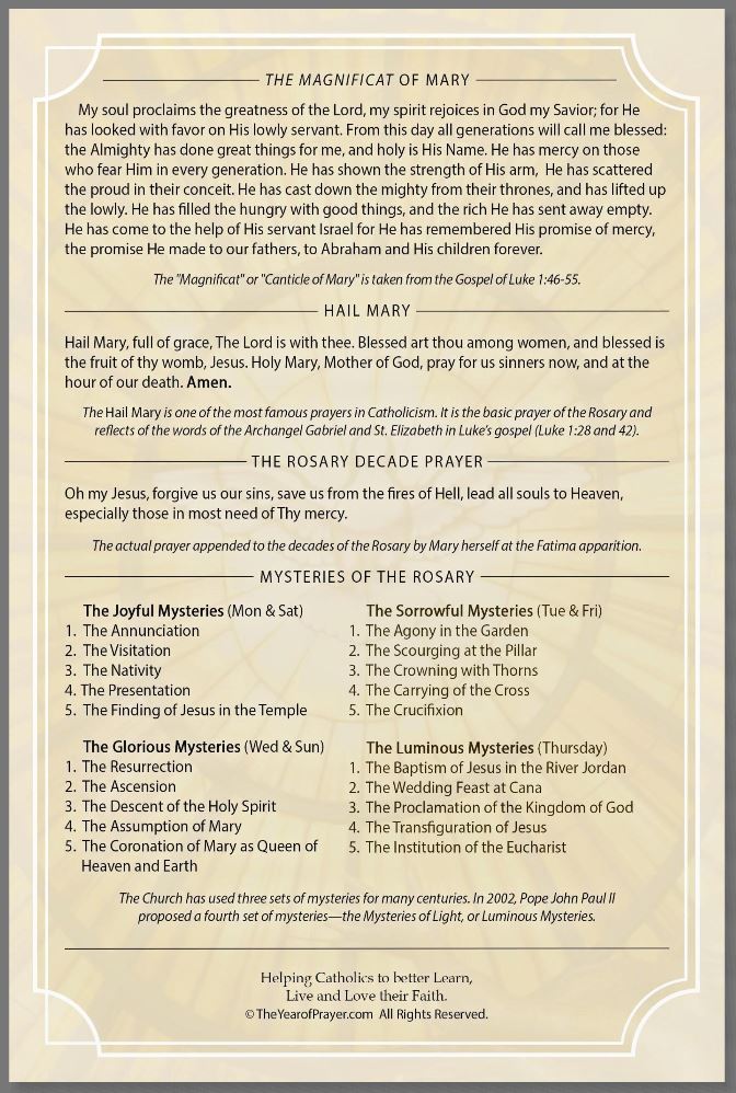 Marian Prayers Large Folded Card - Multiple Quantities