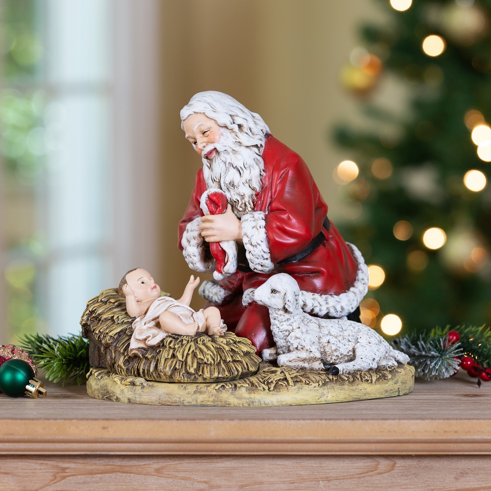 Kneeling Santa Figure 8"