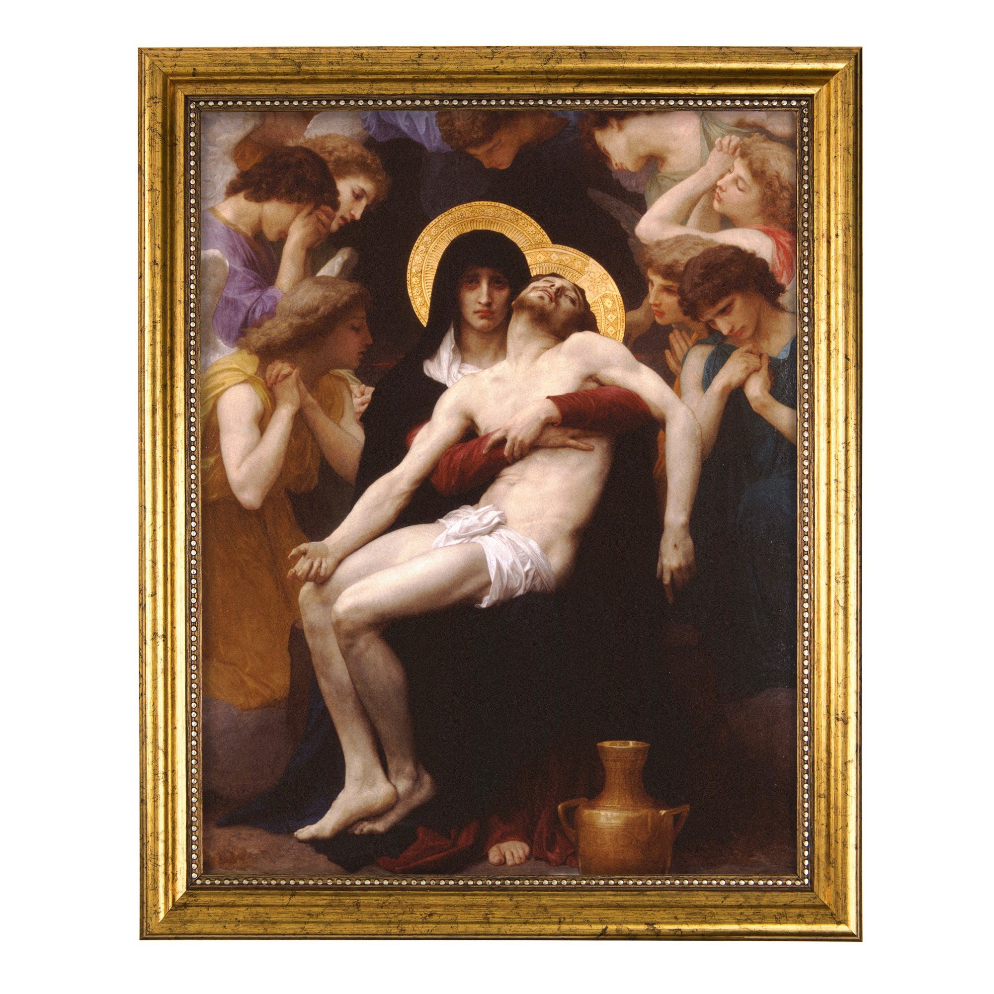 Pieta Antique Gold Framed Print - 8" x 10"