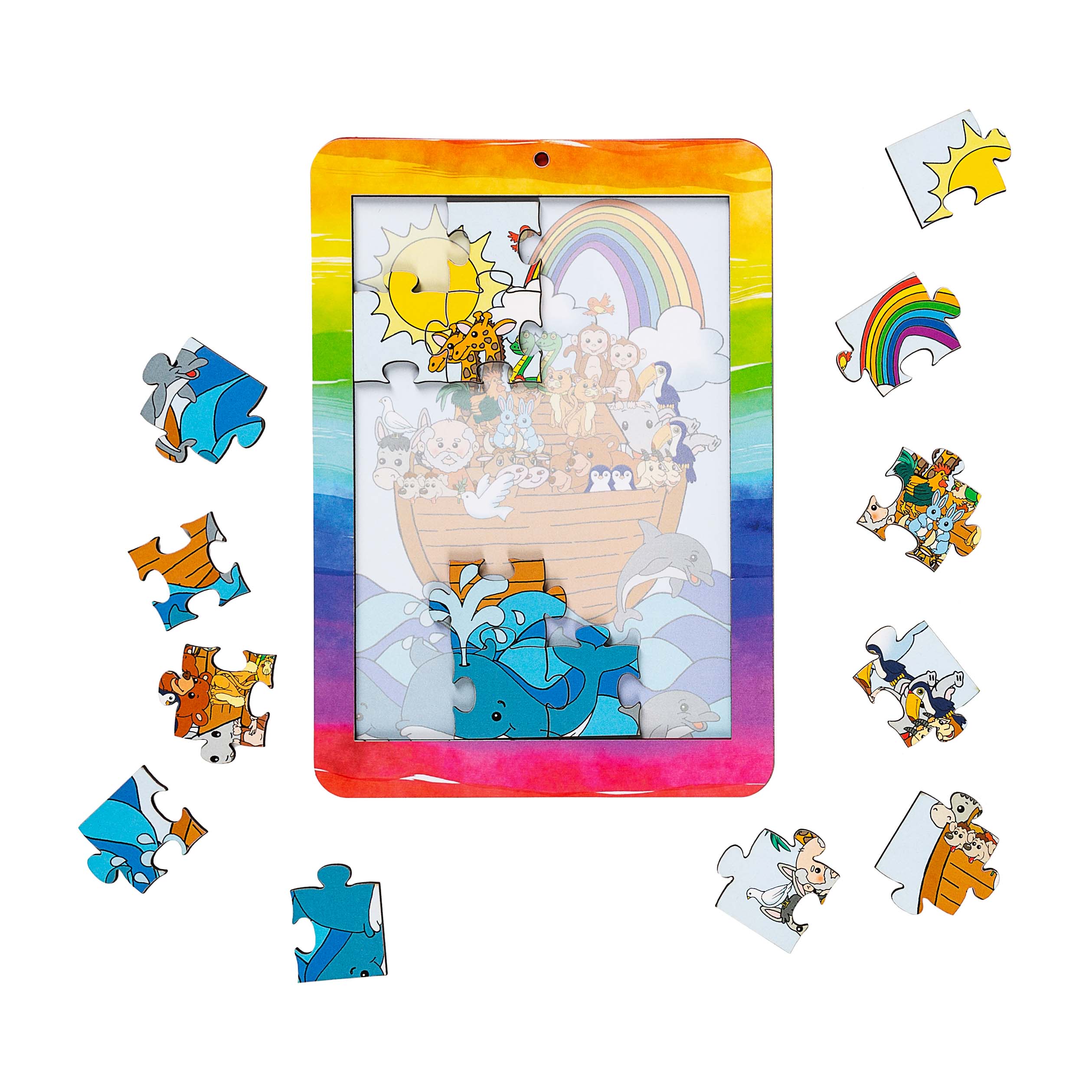 Noah's Ark Coloring Book & 24 Piece Puzzle Set