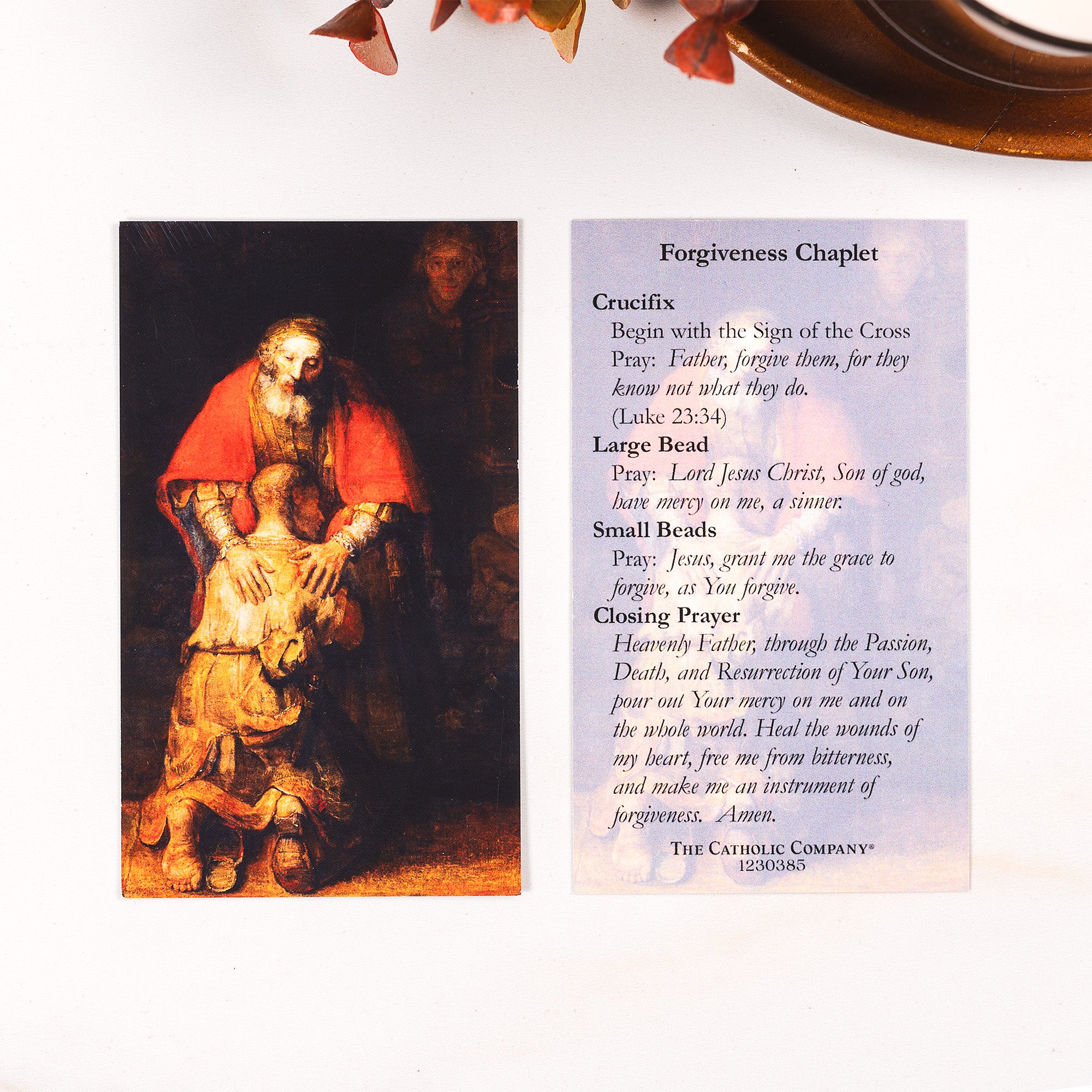 Chaplet of Forgiveness Prayer Card