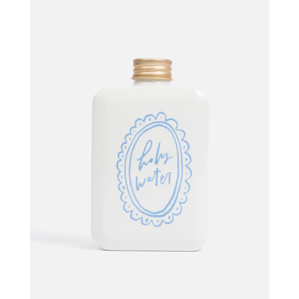 Be A Heart White & Blue Ceramic Holy Water Bottle
