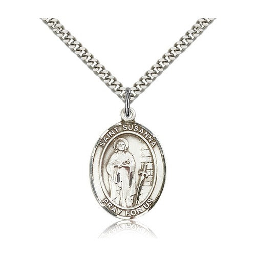 St. Susanna Pendant with Chain, Bliss, Sterling Silver
