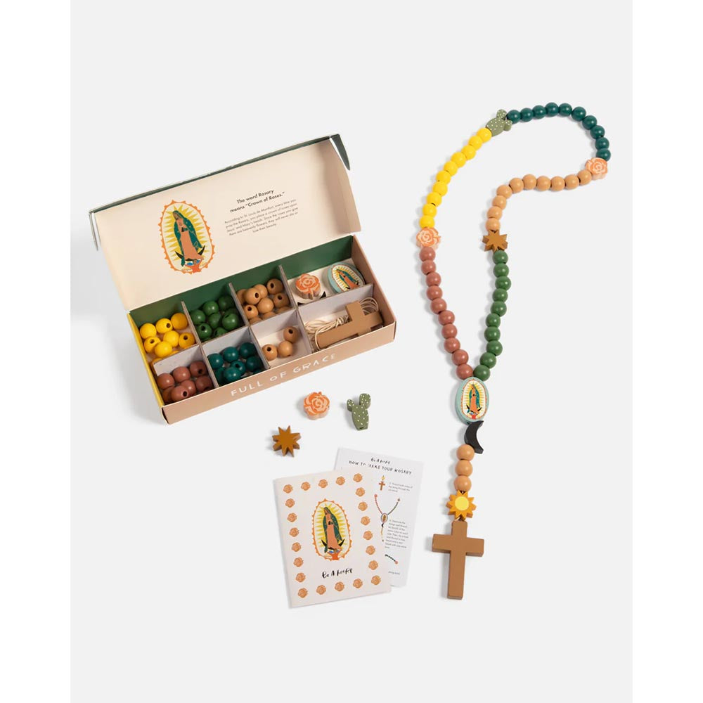 Be A Heart Our Lady of Guadalupe DIY Wooden Rosary Kit The
