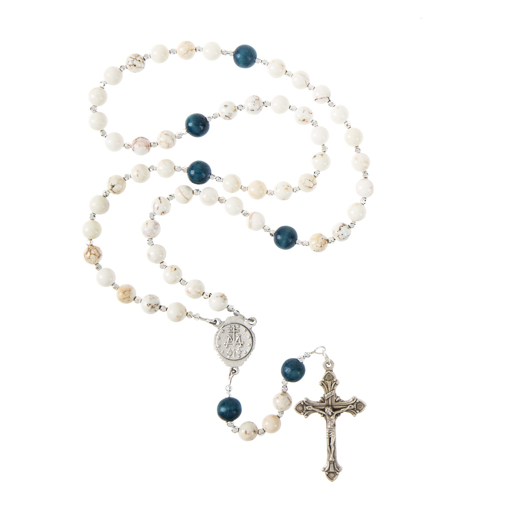 Miraculous Medal Magnesite Rosary