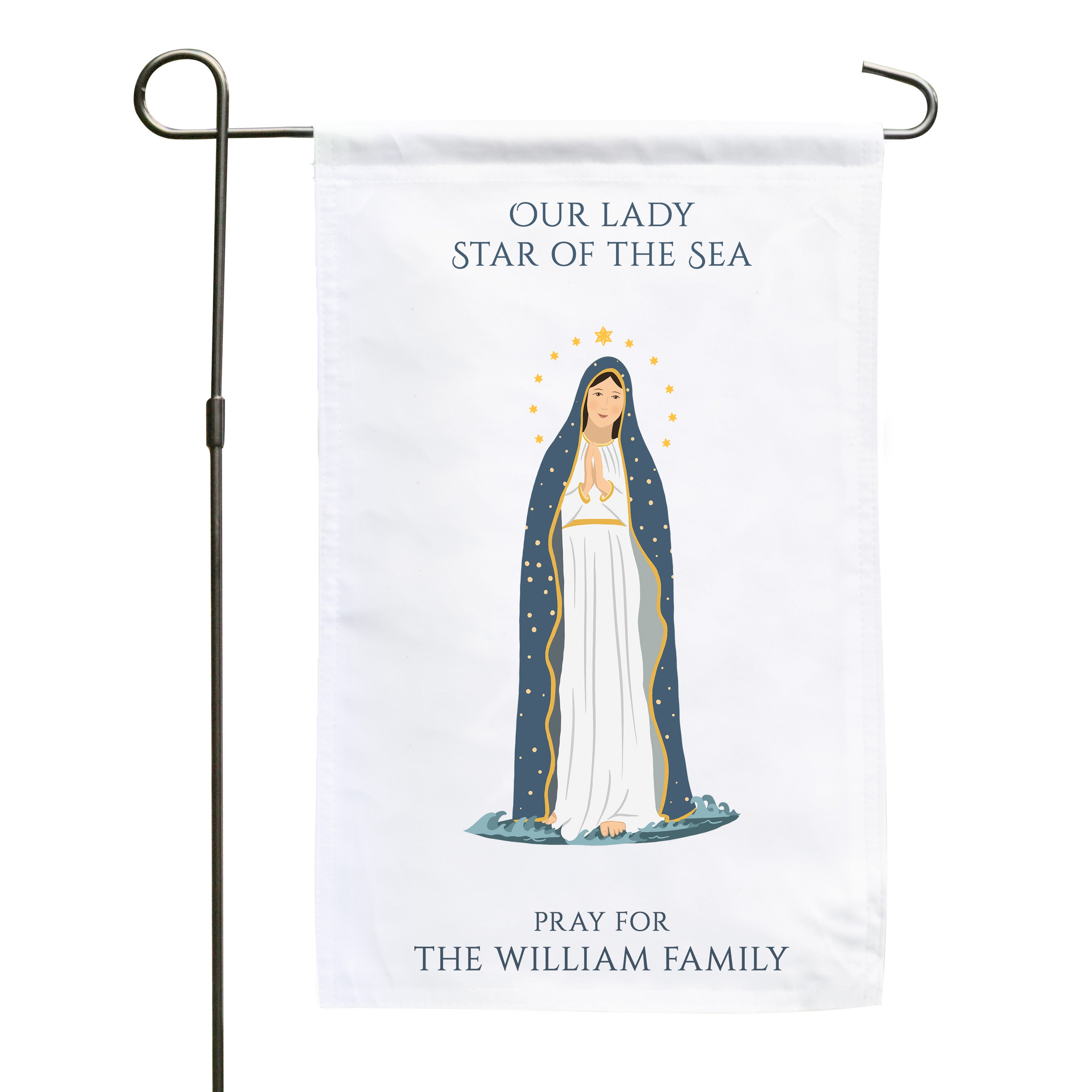 Our Lady Star of the Sea Personalized Garden Flag