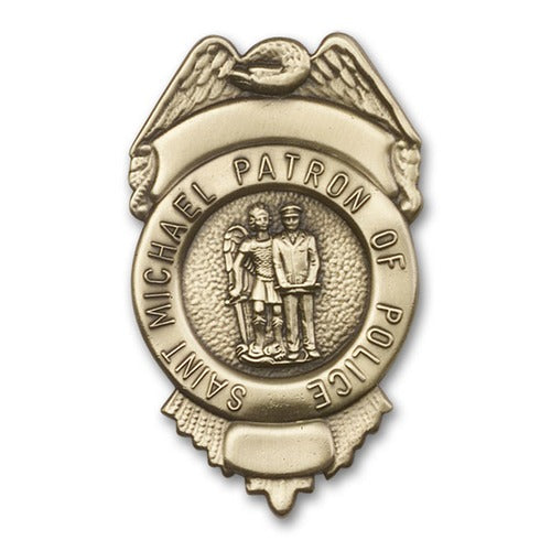 Antique Gold St. Michael / Police Visor Clip