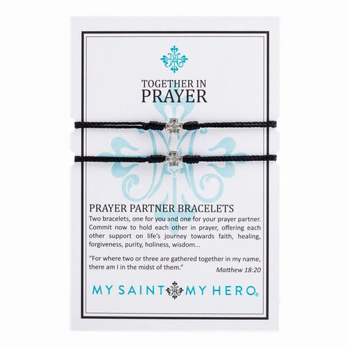 Prayer Partners Bracelet Set in Black and Silver