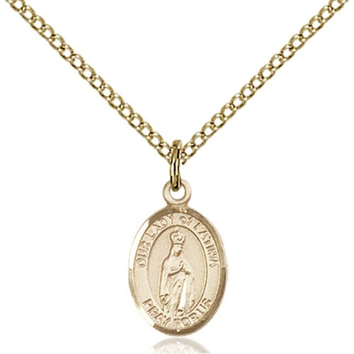 14kt Gold Filled Our Lady of Fatima Petite Pendant