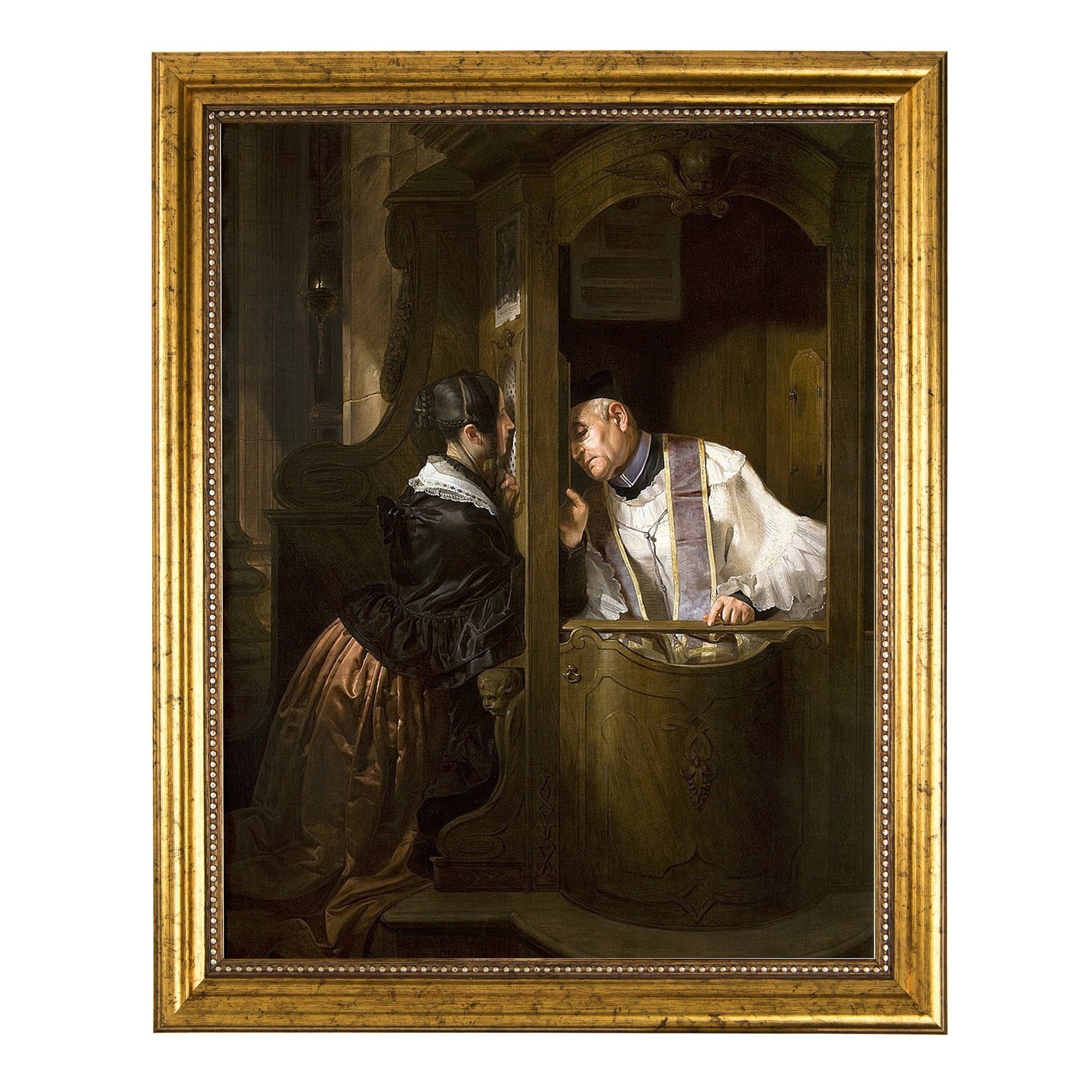 La Confessione Framed Print