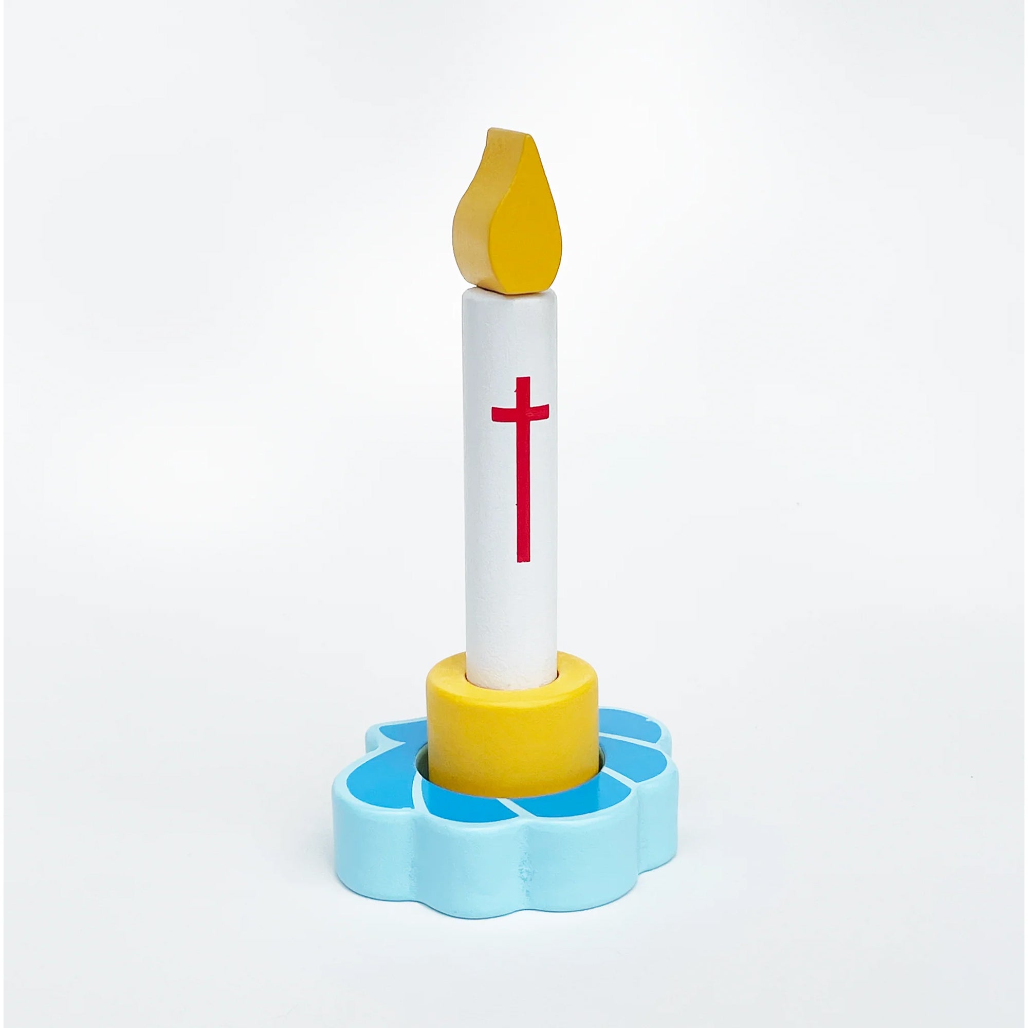 Kids Wooden Baptism Candle