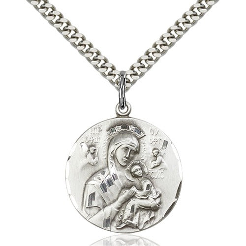 Sterling Silver Our Lady of Perpetual Help Pendant