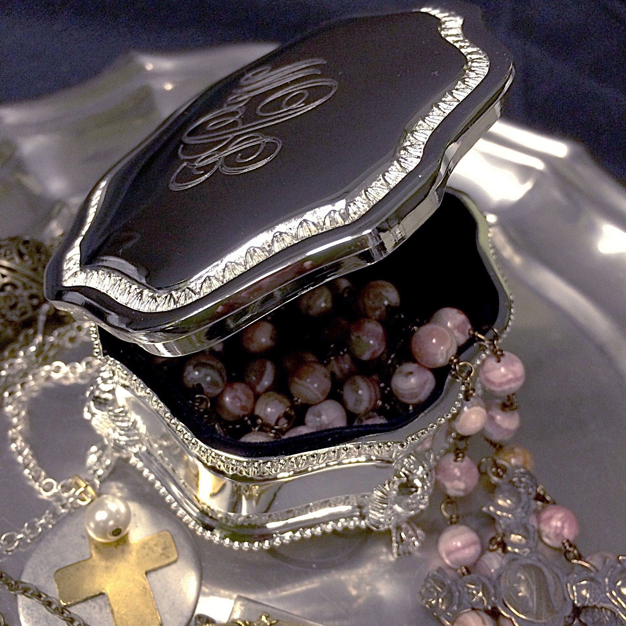 Personalized Victorian Rosary Box