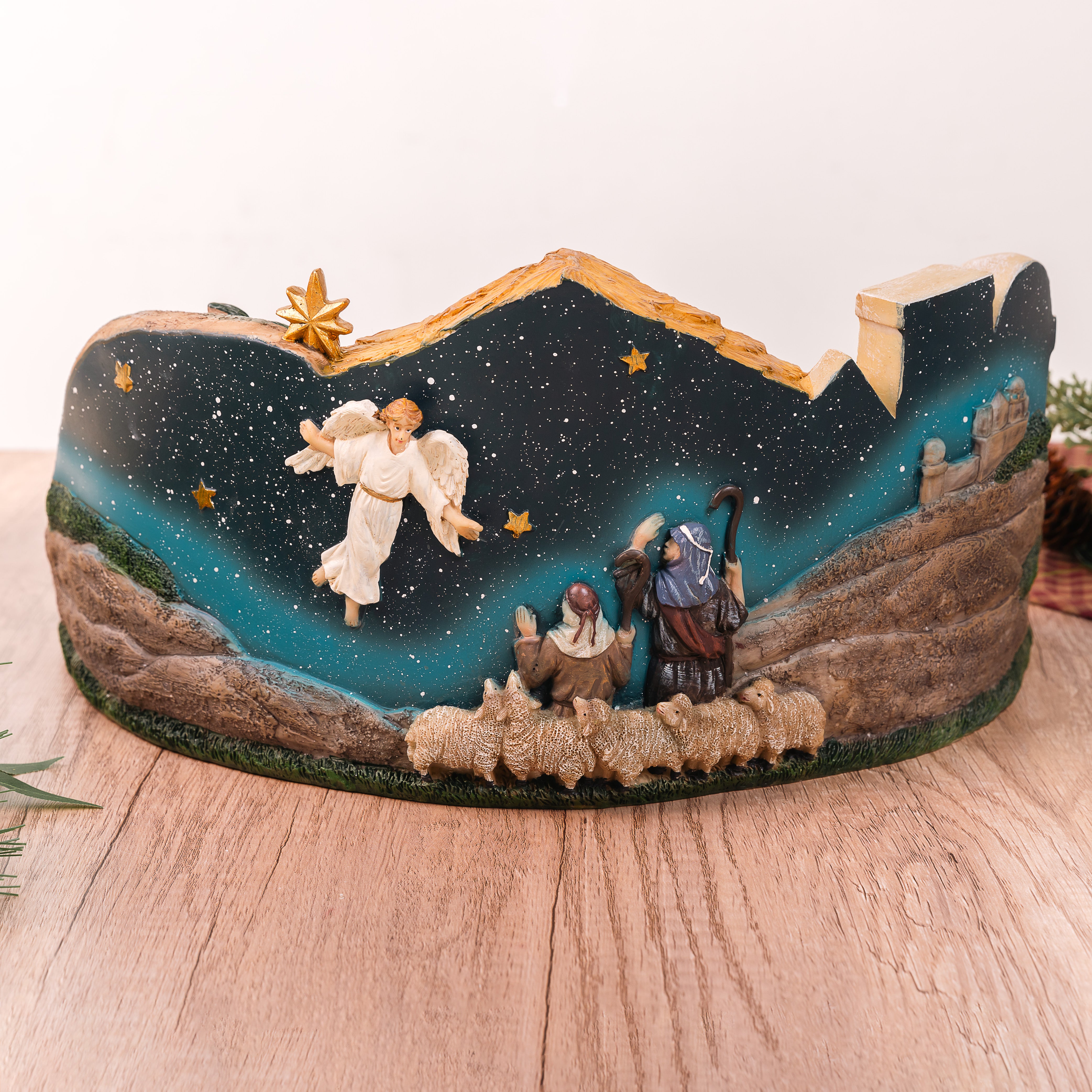 Deluxe Lighted Panorama Nativity Scene
