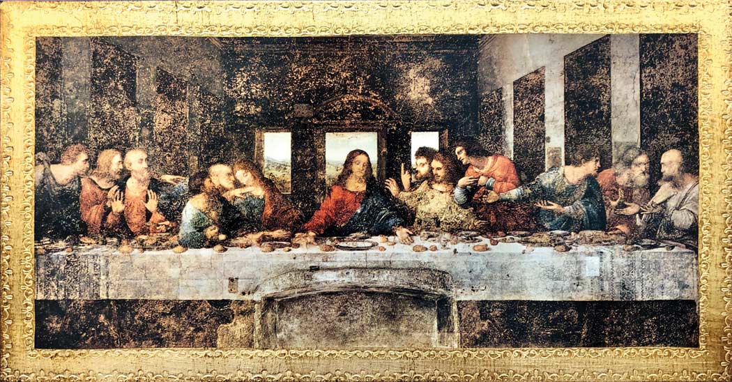 Last Supper by da Vinci Gold Leaf Florentine Plaque - 18" x 10""