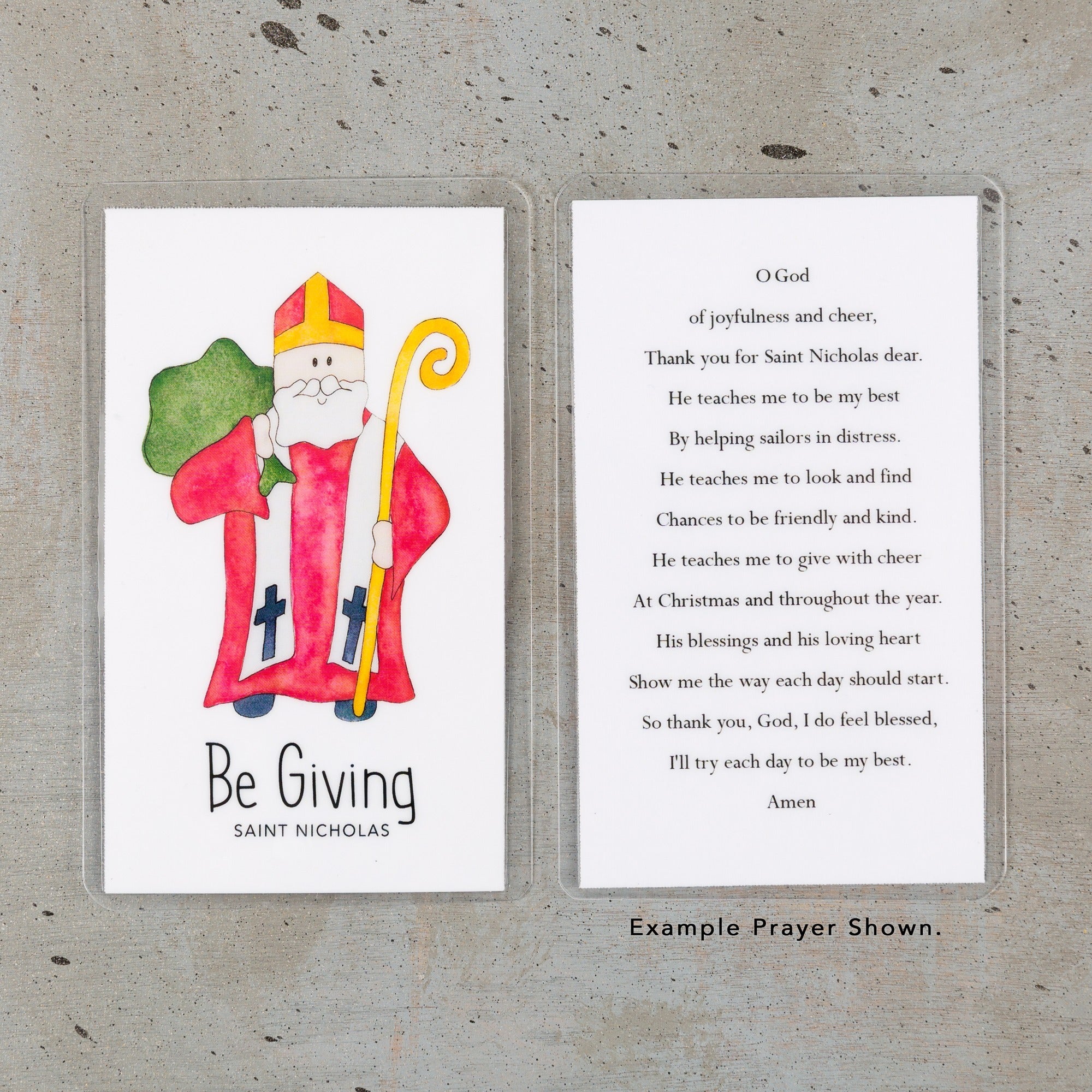 St. Nicholas "Be Giving" Personalized Prayer Card