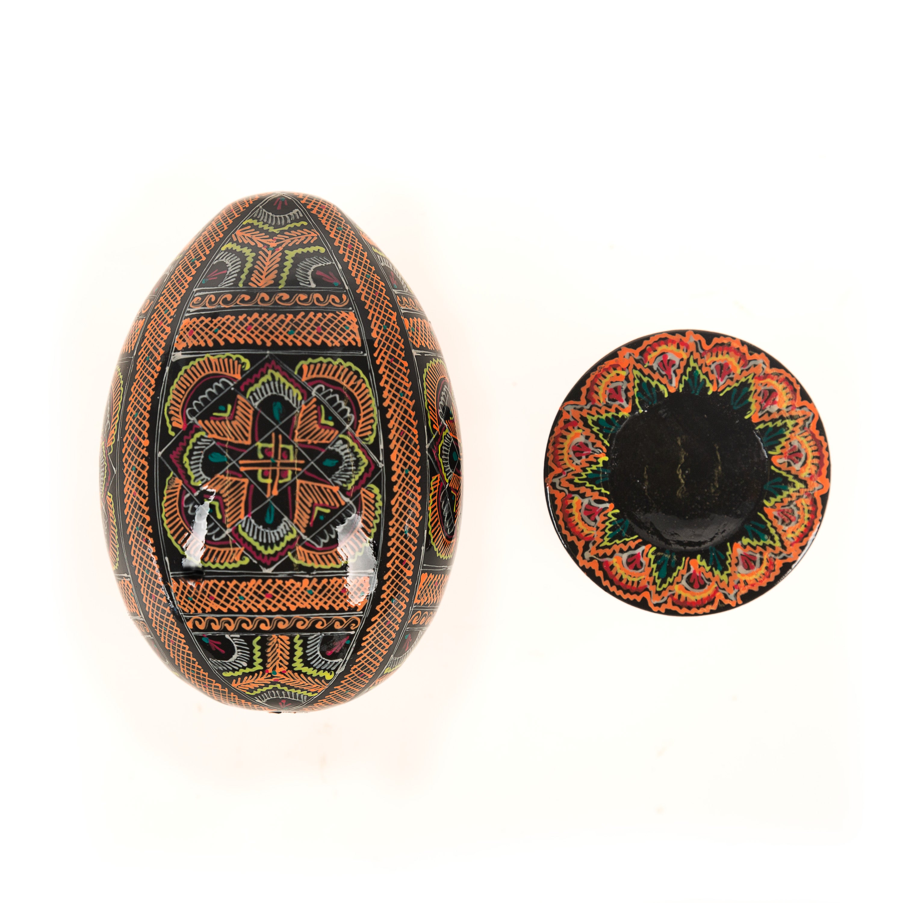 Large Ukrainian Easter Egg (Pysanky) on Stand