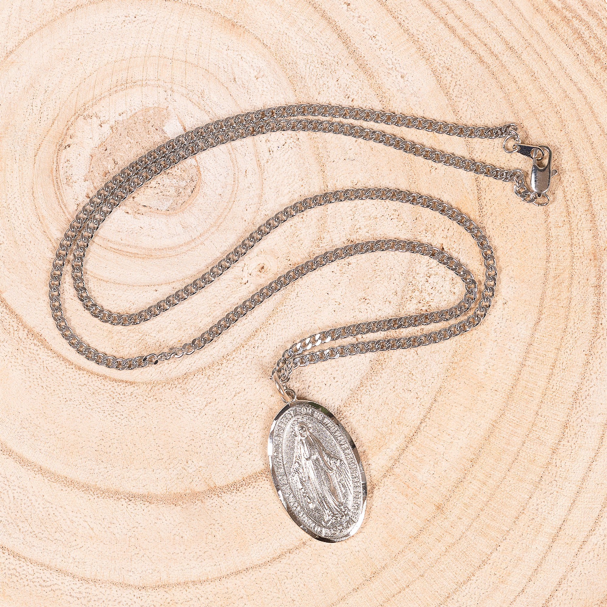 Miraculous Medal Necklace & The Miracle Book by Anthony DeStefano – Catholic Gift Set for Hope & Healing