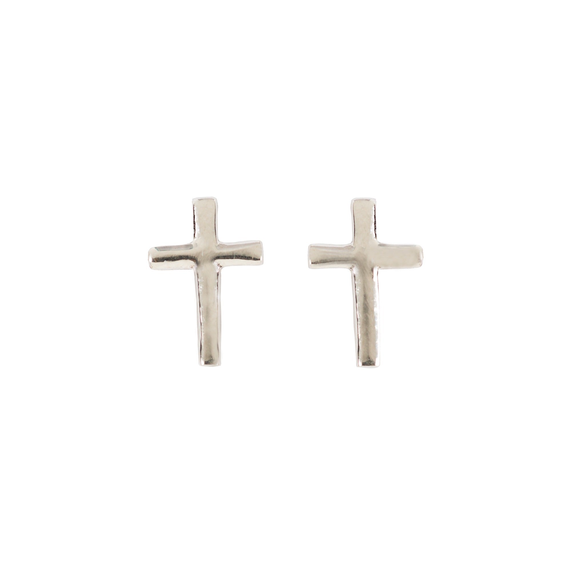 Sterling Silver Cross Earrings & Ring - Set