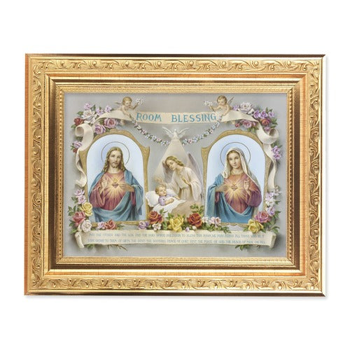 Baby Room Blessing Ornate Framed Print - 8" x 10"