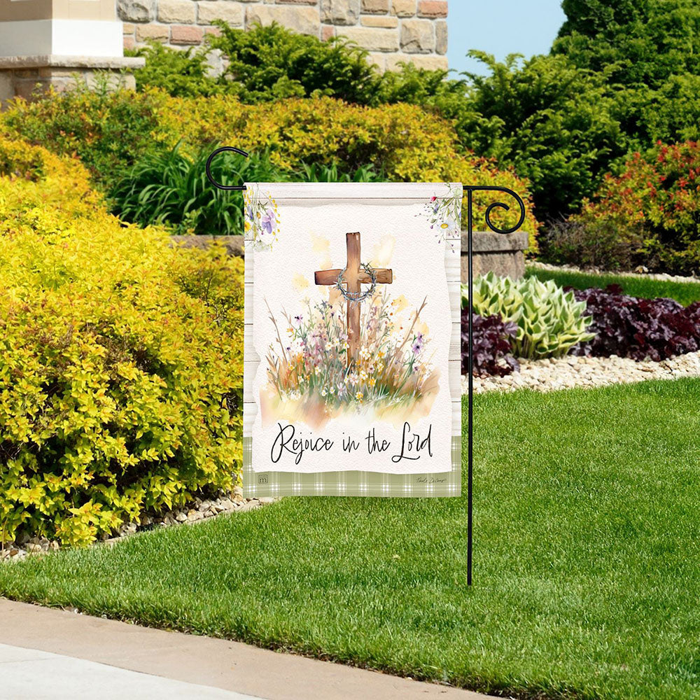 Rejoice in the Lord Garden Flag