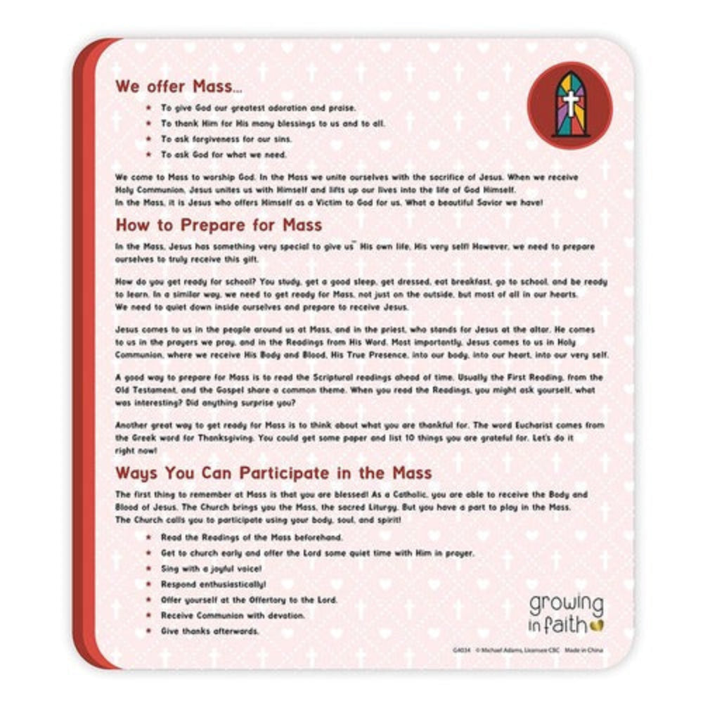 Going to Mass Activity Card