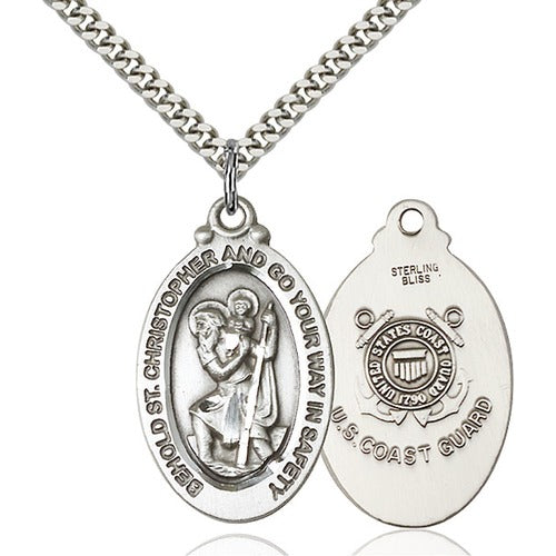 Sterling Silver St. Christopher Pendant / Coast Guard - 2509545