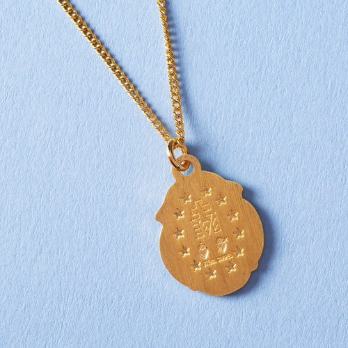 Gold/Sterling Silver Miraculous Medal Pendant on 18 inch chain
