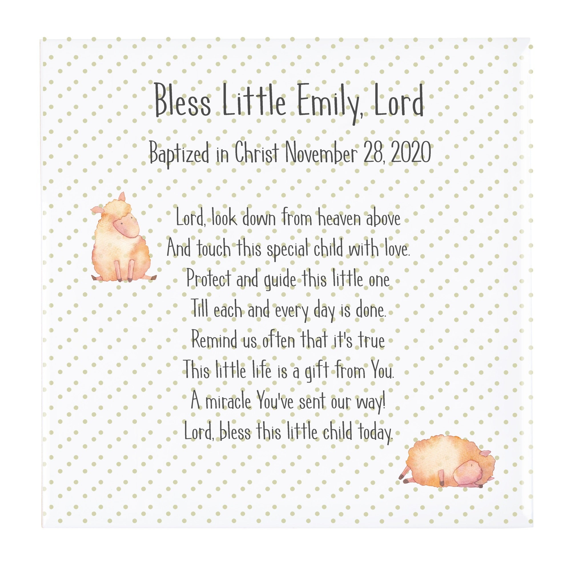 Personalized Baptism Tile