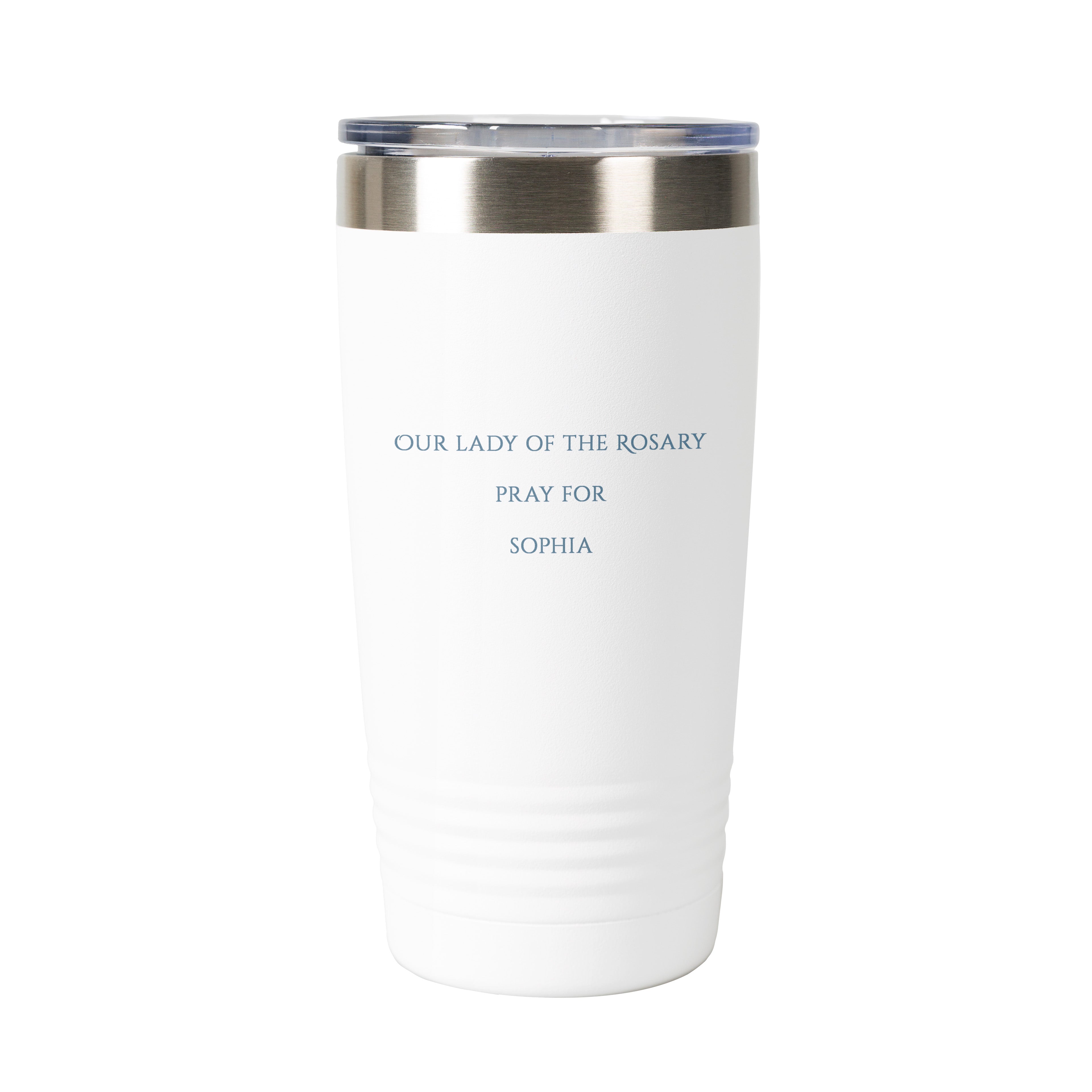Our Lady Star of the Sea Personalized 20 oz. White Tumbler