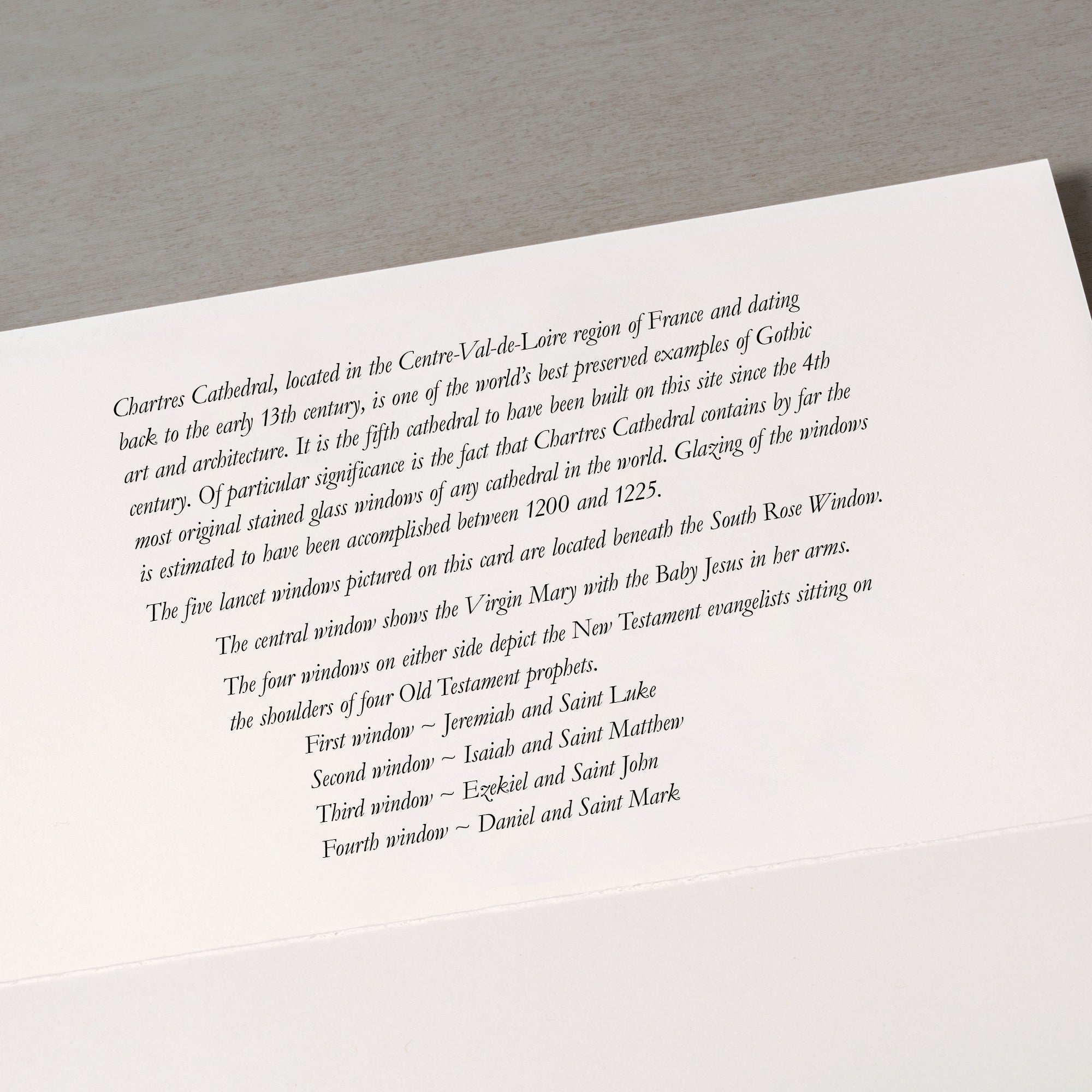 Chartres Stained Glass Christmas Cards - Set of 20