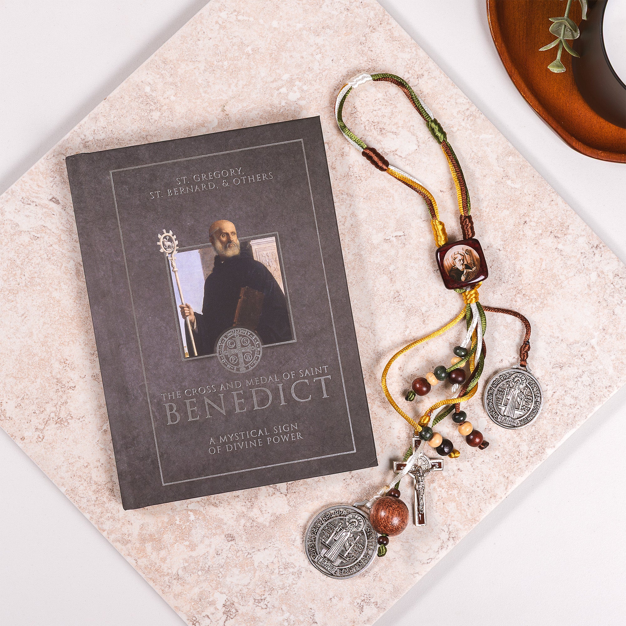 The Cross and Medal of Saint Benedict: A Mystical Sign of Divine Power & Home Blessing Gift Set