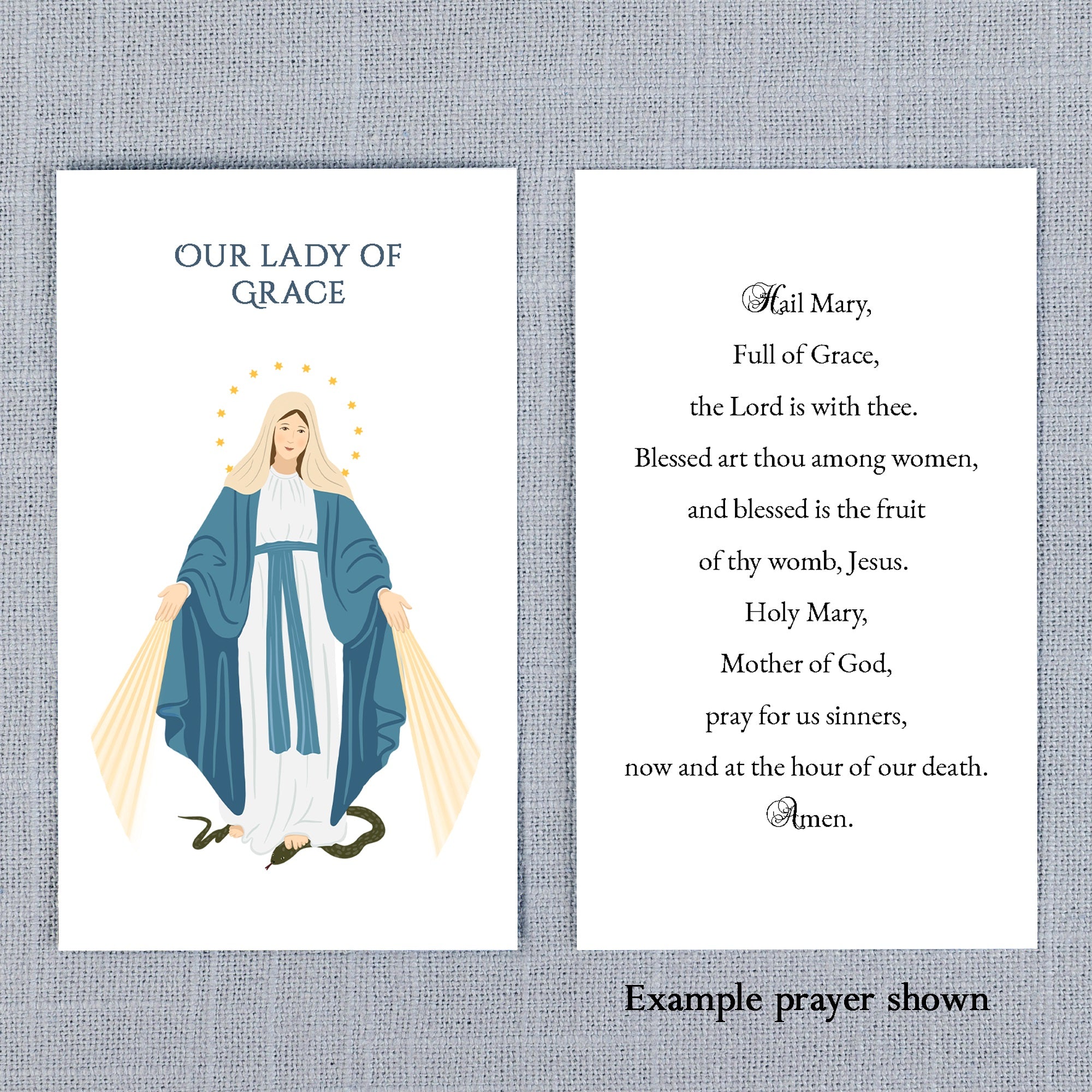 Our Lady of Grace Personalized Prayer Card