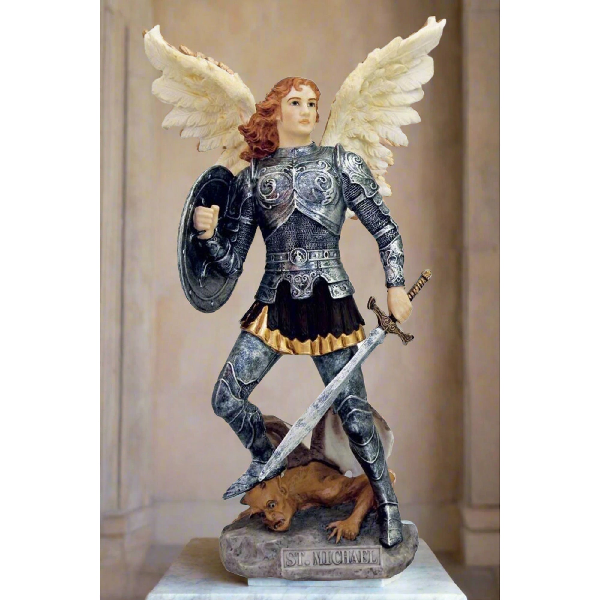 Archangel Michael - 9" Color Statue