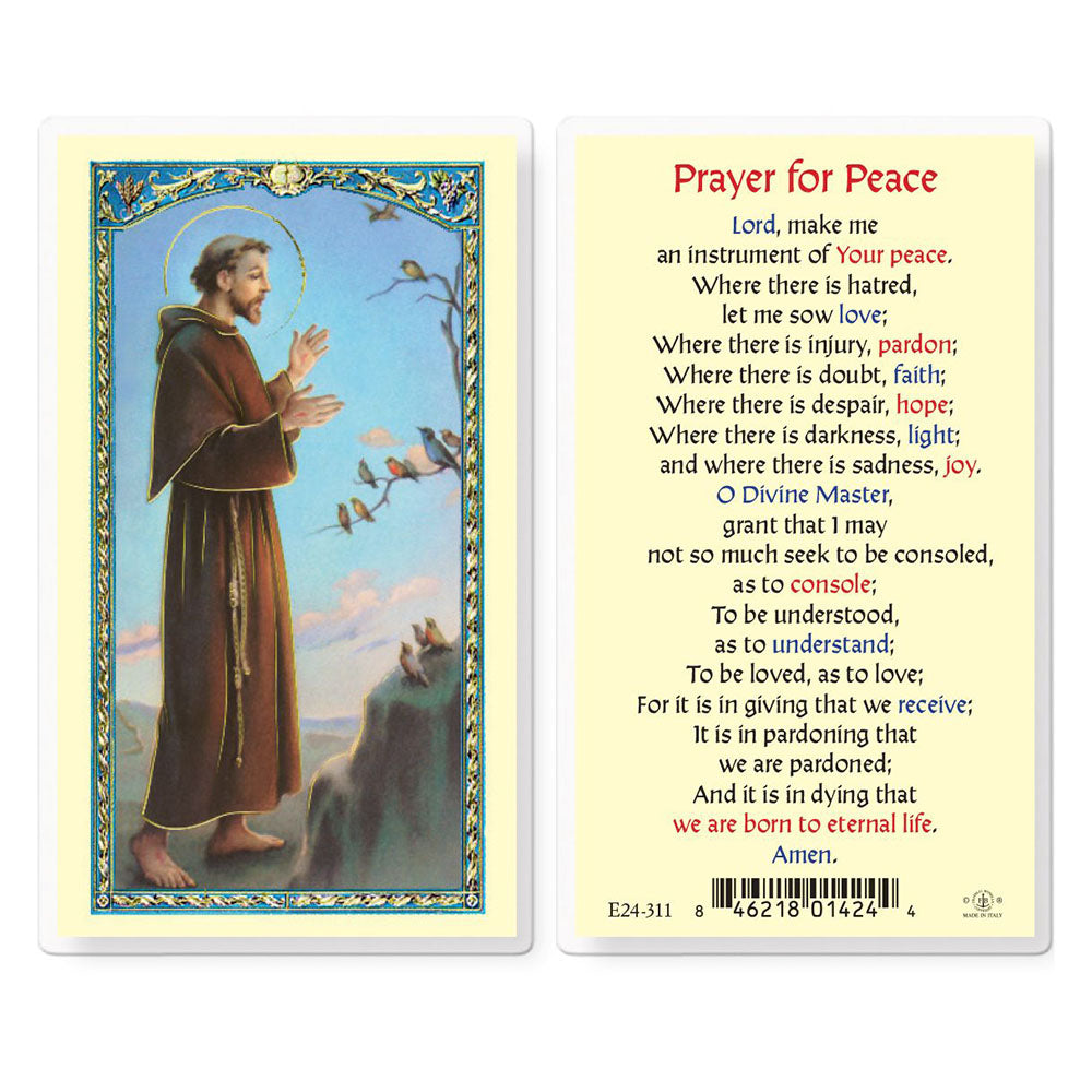 St. Francis Peace Prayer Card