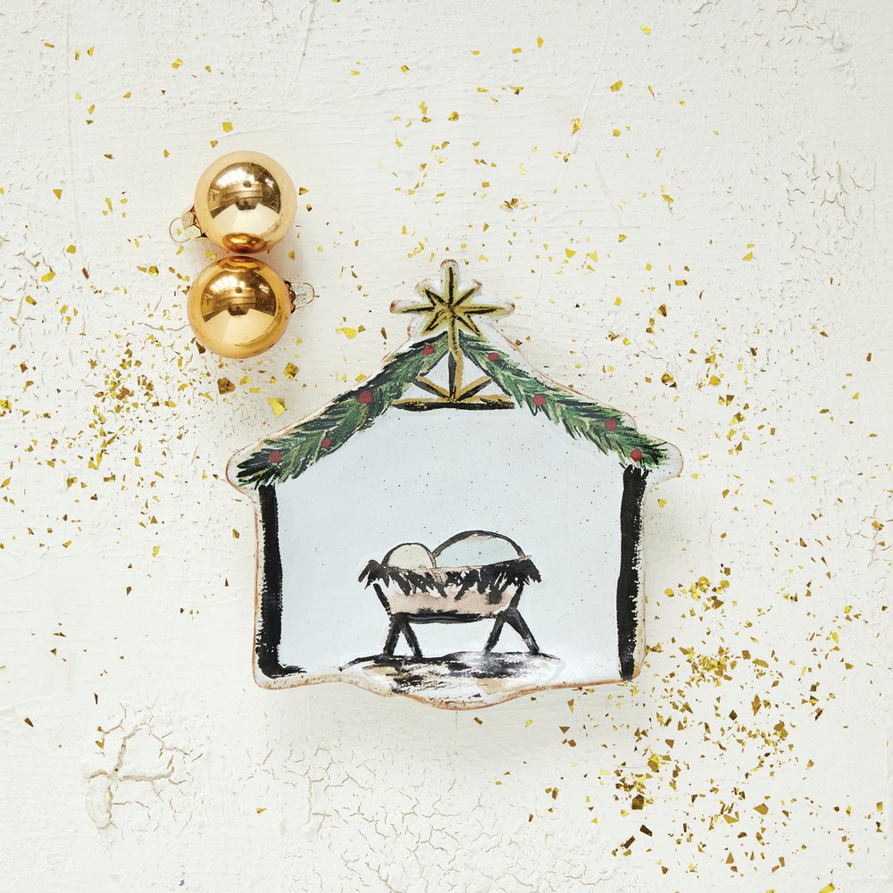 Little Lord Jesus Manger Shaped Dish