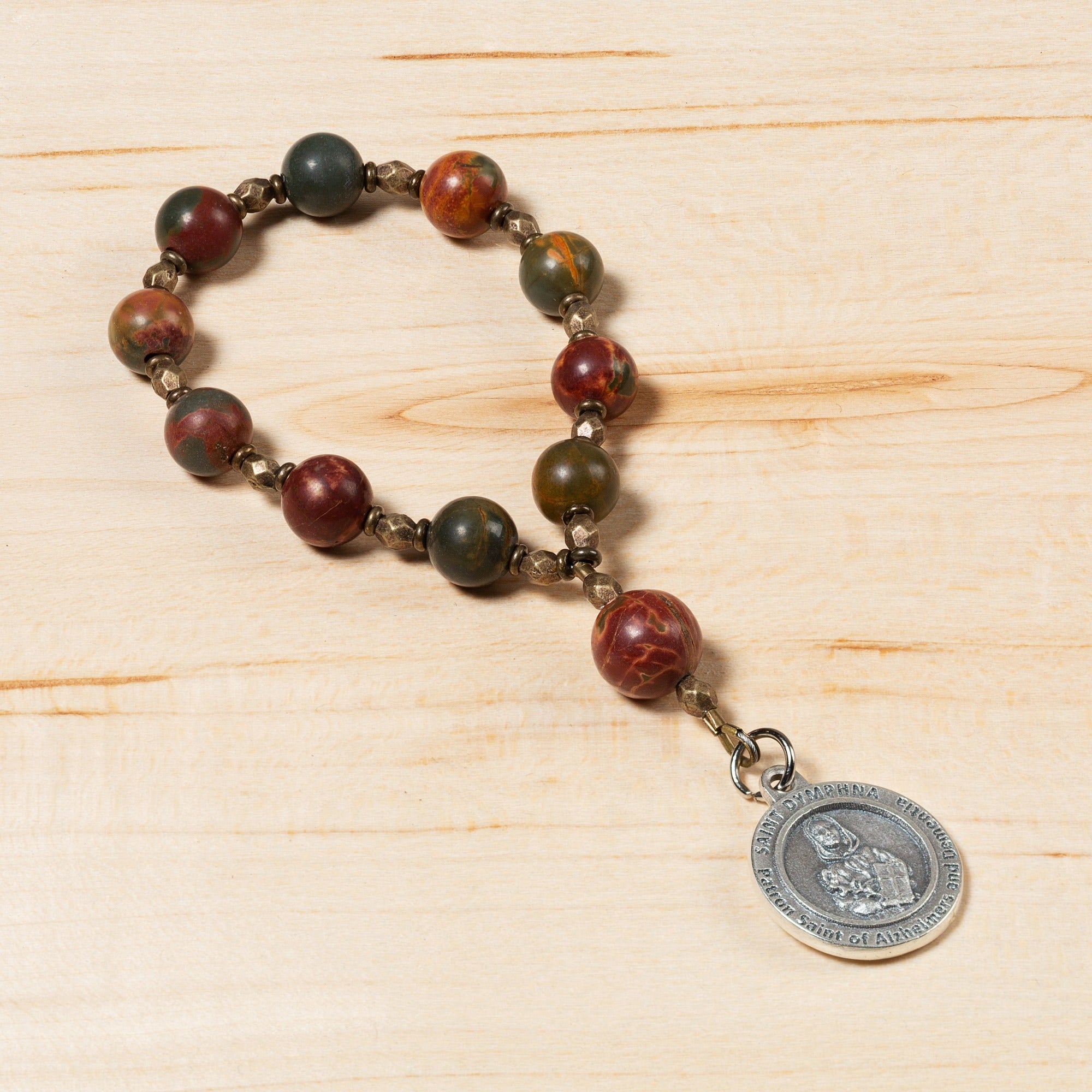 St. Dymphna Alzheimers/Dementia Decade Rosary with Card