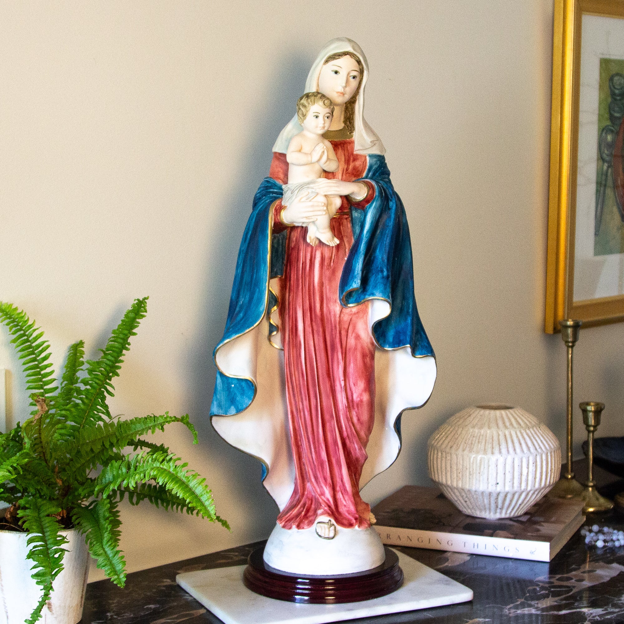 Madonna & Child in Prayer Italian Statue