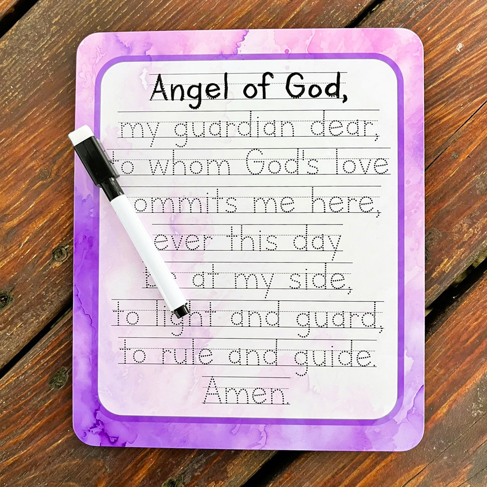 Guardian Angel Prayer Tracing Dry-Erase Board & Marker