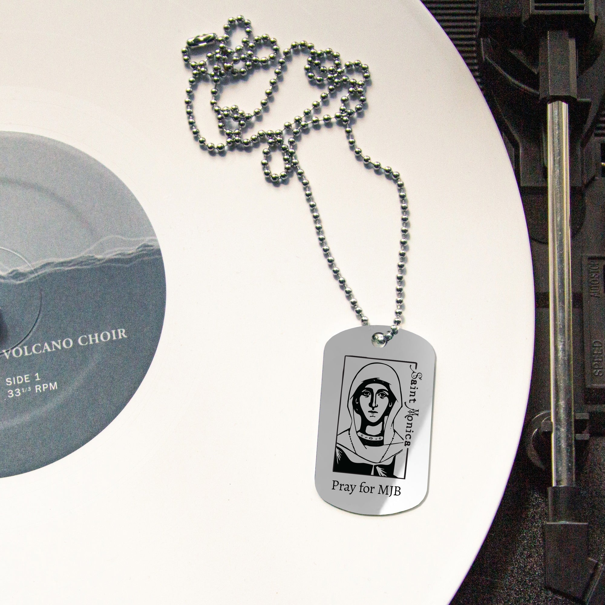 Personalized St. Monica Dog Tag