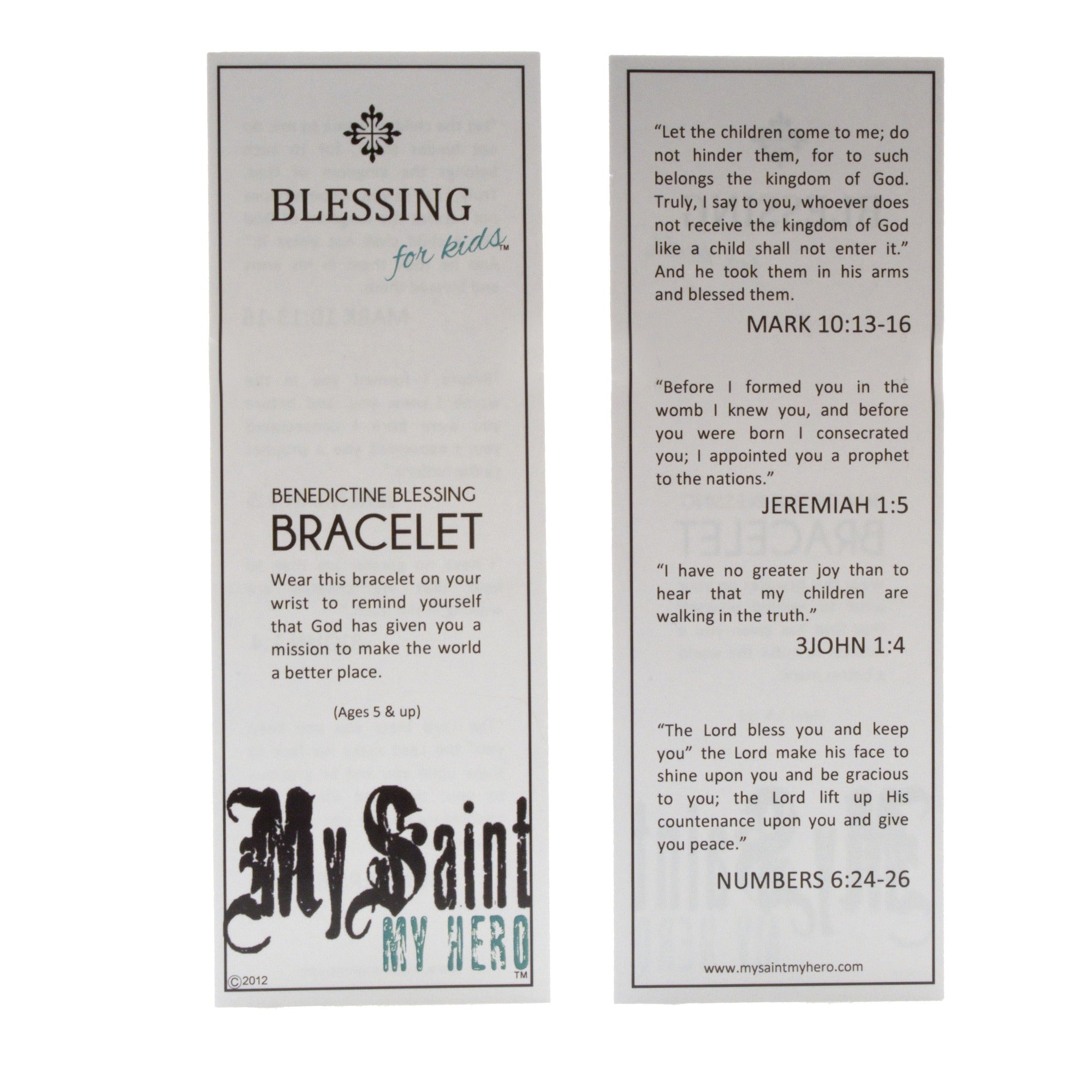 Benedictine Blessing Bracelet for Kids, Black Macrame