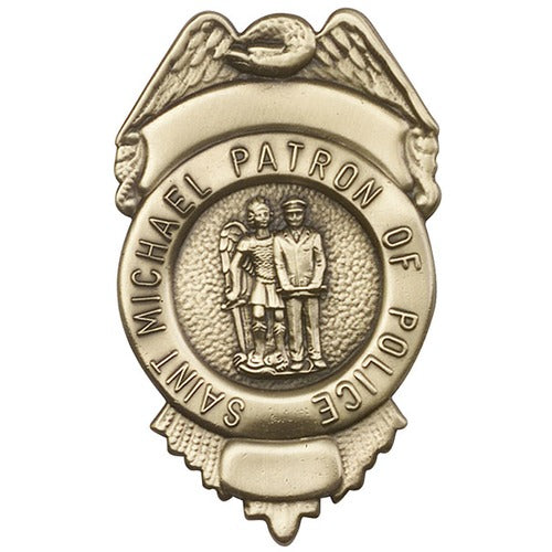 Antique Gold St. Michael / Police Visor Clip