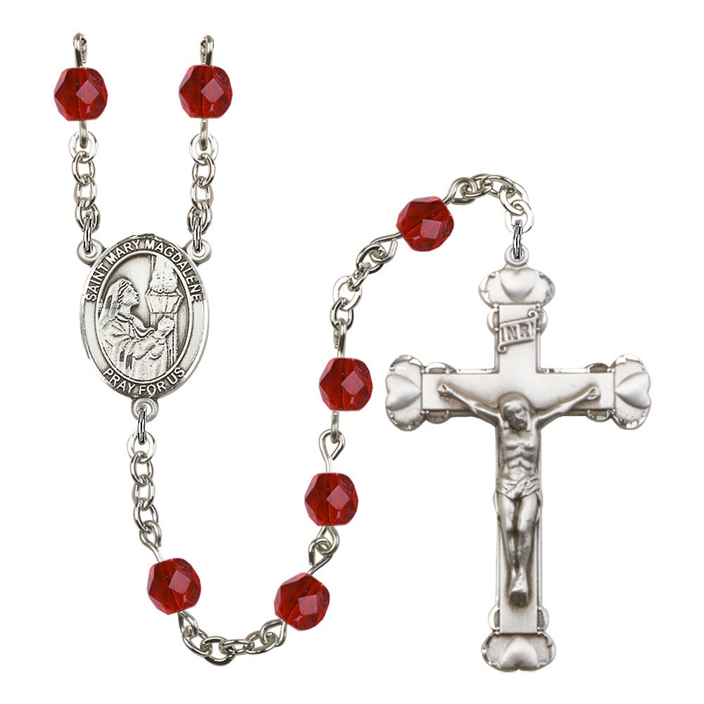 St. Mary Magdalene Red July Rosary 6mm