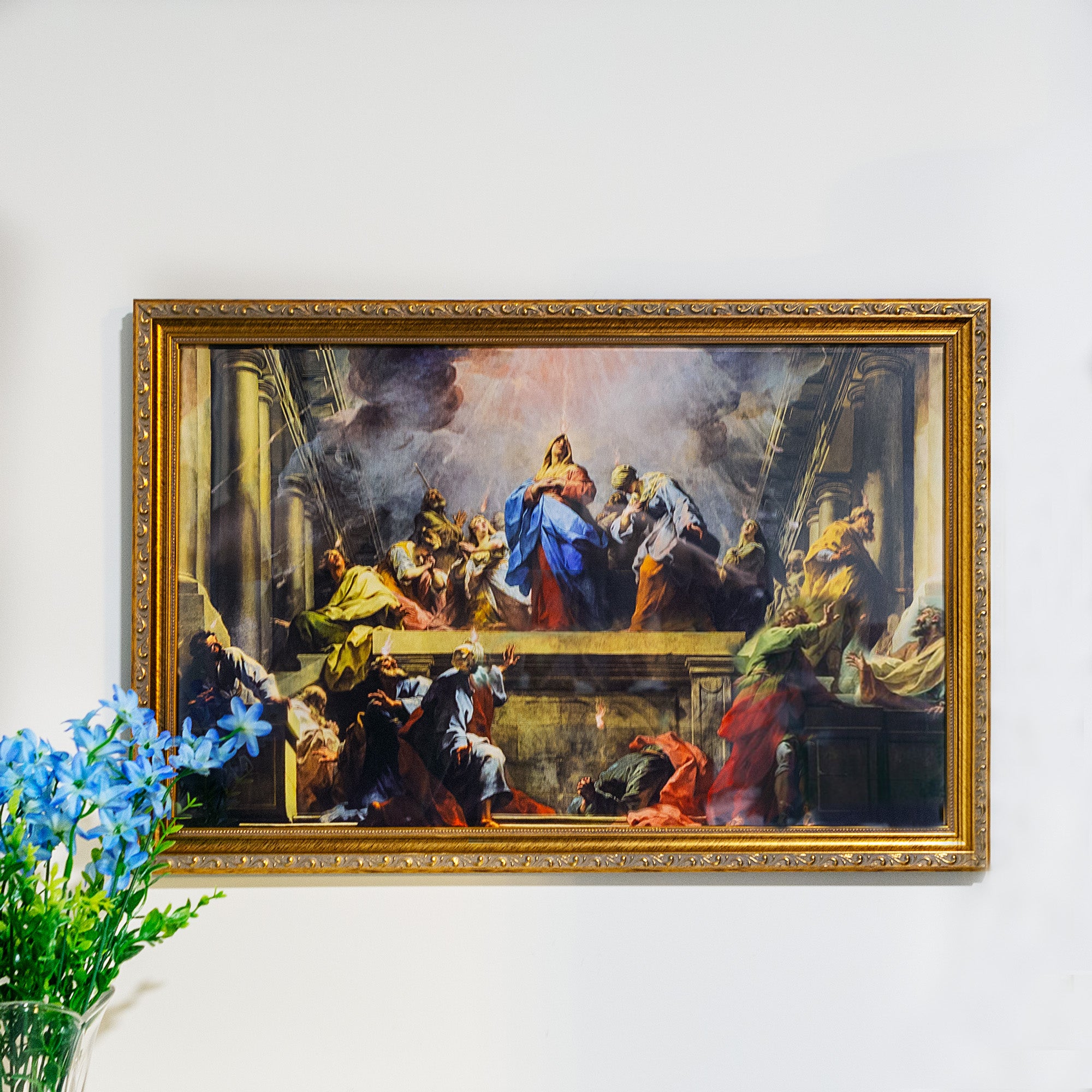 The Pentecost by Restout in Ornate Gold Frame
